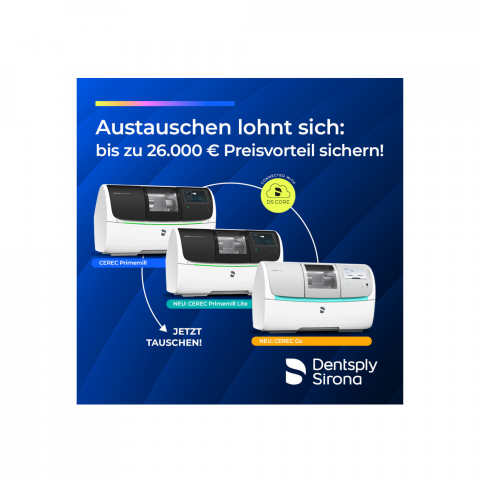 Dentsply Sirona: CAD/CAM Austauschaktion